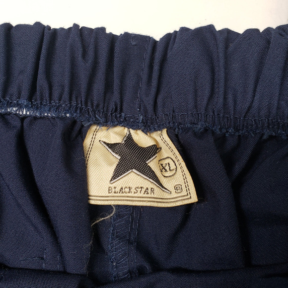 Blackstar Scrub Pants Womens XL Blue Bottoms Drawstring Elastic Waist Pockets - Picture 3 of 16